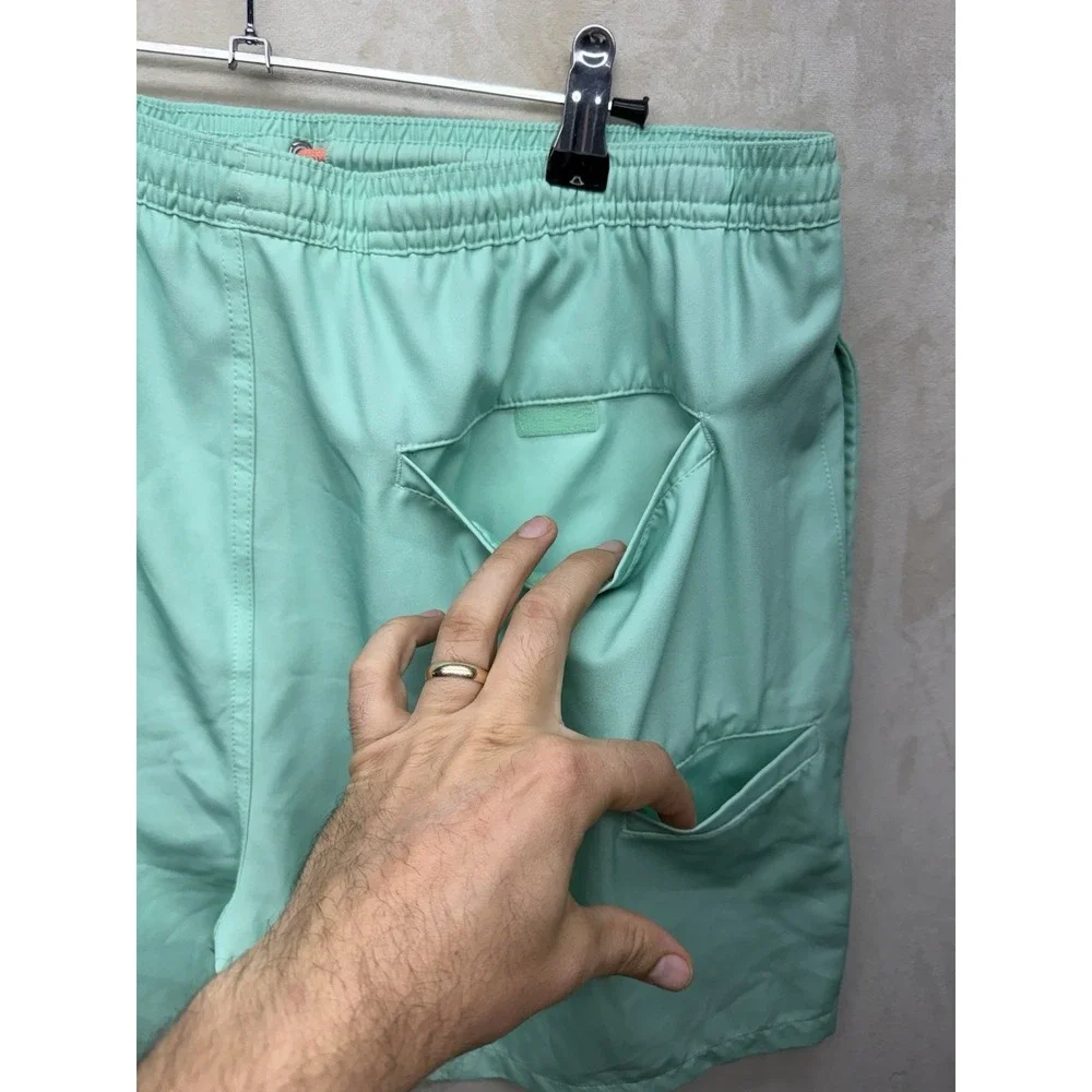 Huk Fishing Pursuit Volley Swim Trunks Mens XL Mint Green Board Shorts 5.5